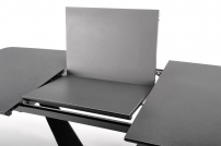 FANGOR stůl rozkládací, Deska - tmavý popel, Podstavec - Černý fangor stůl rozkládací, Deska - tmavý popel, Podstavec - Černý
