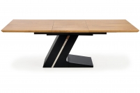 FERGUSON asztal, asztallap 160/200x90 cm - natúr, lábak - fekete ferguson stůl rozkladany Deska - přírodní, Nohy - Fekete