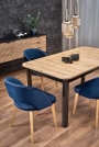 FLORIAN összecsukható asztal, asztallap - kézműves tölgy, lábak - fekete florian stůl rozkladany Deska - Dub artisan, Nohy - Fekete