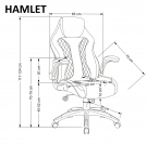 Kancelárska stolička HAMLET - čierna / sivá Kancelárske kreslo hamlet - Čierny / Popolový
