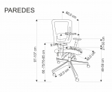 Kancelářská židle Paredes - černá Kancelářská židle paredes - černá