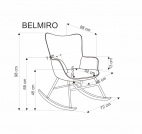 Hojdacie kreslo Belmiro - Olivový menčester Hyper 75 Houpací křeslo belmiro - Olivový MENČESTER hyper 75