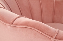 Fotoliu scoica Amorinito - roz deschis/auriu fotel muszelka amorinito clar rozowy/auriu