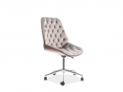 Kancelářská židle Arizona Velvet - šedá 181  Křeslo obrotowy arizona velvet šedý tap. 181 