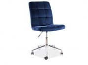 Židle kancelářská Q-020 VELVET tmavě modrý BLUVEL 86 Křeslo otočné q-020 velvet tmavě modrý bluvel 86