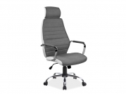 Kancelárska Stolička Q-035 šedý/biely  Kreslo otočna q-035 šedý/biaLy 
