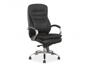 Židle kancelářská Q-154 Černá kůže / eko-kůže  Křeslo obrotowy q-154 Černý skOra / ekoskOra 