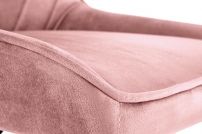 RICO gyerek fotel - rózsaszín bársony Otočné křeslo rico - Růžová velvet