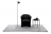 Noobis kárpitozott vödrös szék - fekete eco bőr Madrid 9100 Černé minimalistické Křeslo do obývacího pokoje 