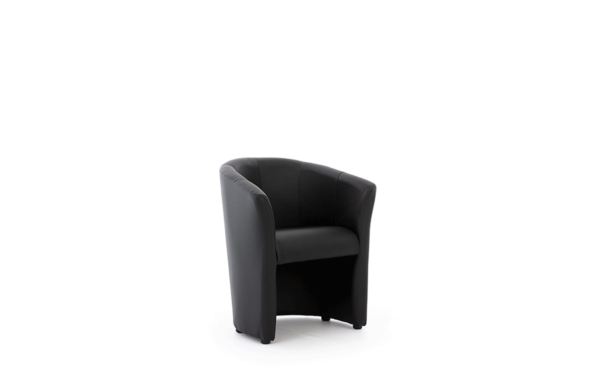 Noobis kárpitozott vödrös szék - fekete eco bőr Madrid 9100 Křeslo Nobis 