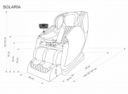 Relaxační křeslo Solaria - krémový / popelavá Křeslo wypocznynkowy solaria z funkcja masazu i podgrzewania - Krémový / popelavá