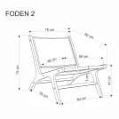 FODEN 2 Szék, természetes Pihenő fotel foden 2 - természetes