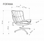 FOFANA scaun relaxare cremă fotel wypoczynkowy fofana - cremă