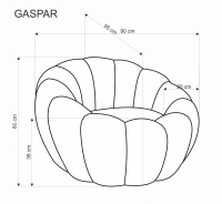 Křeslo čalouněná Gaspar - bílá boucle Křeslo čalouněná Gaspar - bílá boucle