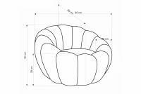 Odpočinkové křeslo Pares - bílý bouclé Křeslo čalouněná Pares - bílá boucle