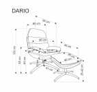 Relaxačné kreslo s podnožkou Dario - béžový Kreslo odpočinkové z podnozkiem dario - béžový