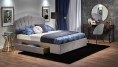 Manželská posteľ GABRIELLA - 160x200 cm - svetlosivá gabriella 160, posteľ, svetlý Popolový