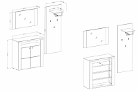 Šatní Předsíňová skříň Larona 15 - satin nussbaum / touchwood šatní skříň do předsíně Larona 15 - satin nussbaum / touchwood