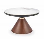 Genesis dohányzóasztal - fehér márvány / dió / arany genesis Konferenční stolek Bílý mramor / ořechový / Žlutý
