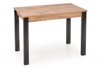GINO összecsukható asztal, asztallap - wotan tölgy, lábak - fekete GINO stół rozkładany blat - dąb wotan, nogi - czarny