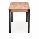 GINO összecsukható asztal, asztallap - wotan tölgy, lábak - fekete gino stůl rozkladany Deska - Dub wotan, Nohy - Fekete