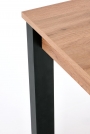 Rozkládací stůl GINO 100-130 cm - dub wotan / černá gino stůl rozkládací Deska - Dub wotan, Nohy - Černý