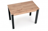 Rozkladací stôl GINO 100-130x60 cm - dub wotan / čierna gino Stôl rozkladany Pracovná doska - Dub wotan, Nohy - Čierny