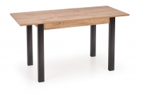 GINO összecsukható asztal, asztallap - wotan tölgy, lábak - fekete gino stůl rozkladany Deska - Dub wotan, Nohy - Fekete