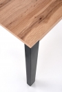 Rozkládací stůl GINO 100-130 cm - dub wotan / černá gino stůl rozkládací Deska - Dub wotan, Nohy - Černý