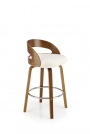 H110 Barová židle Krémový / ořechový h110 Barová židle Krémový / ořechový
