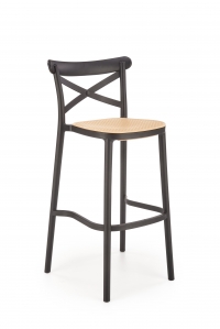 Barová stolička H111 - čierna / hnedá h111 Barová stolička Čierny / Hnedý