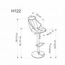 H122 bárszék Lábak - fekete, ülés - bézs h122 bárszék Lábak - fekete, siedzisko - bézs