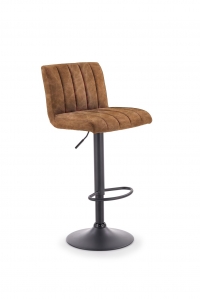 H89 Barová židle Konstrukce - Černá, Čalounění - Hnědé h89 Barová židle Rošt - Černý, Čalounění - Hnědý