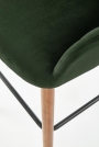 H93 bárszék - diófa, kárpit - zöld h93 Barová židle Nohy - Ořech, Čalounění - c. Zelený