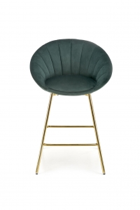 Barová stolička H112 - tmavozelená / zlatá Barová stolička čalúnená h112 - tmavá zelená / zlaté