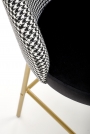 Scaun de bar tapițat H113 - negru / Alb Barová židle čalouněná h113 - černý / Alb