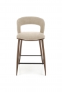 H114 Barová židle béžový / ořechový Barová židle čalouněná h114 - Béžová / Ořech