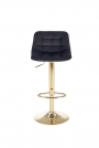Barová stolička H210 - zlatá / čierna Barová stolička čalúnená h120 - Čierny / zlaté