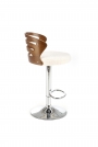 H109 Barová židle Krémový / ořechový Barová židle z regulowana wysokoscia h109 - Krémový / Ořech