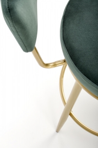 H115 Barová židle tmavý Zelený / Žlutý hoketr čalouněná h115 - tmavá Zeleň / Podstavec