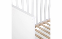 Dřevěná dětská postýlka Iwo 140x70 - bílá biale, dřevěnýpostel dla niemowlaka  