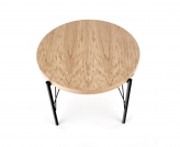 Rozkladací jedálenský stôl INFERNO 100-300x100 cm - dub prírodný / čierna inferno Stôl rozkladany Dub prírodné - Čierny