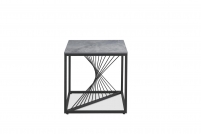 Konferenčný stolík INFINITY 2 - sivý mramor / čierna - 55x55 cm infinity 2 štvorec,  Konferenčný stolík, Popolový mramor / Čierny
