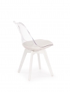 Scaun K245 transparent/alb k245 Židle béžovýbarvá / bílá