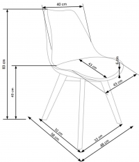 K246 szék - bézs / bükk k246 szék bezbarwny / bükk