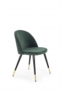 Jedálenská stolička K135 - čierna / zlatá / zelená k315 Stolička nogi - Čierny / zlaté, Čalúnenie - c. Zelený