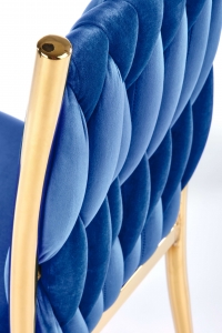 Scaun tapițat K436 -  albastru/auriu k436 Židle granátový/Žlutý