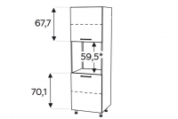 KAMMONO F11 SDP60/71 - regál Kuchynský  pre vstavanu ruru KAMMONO F11 SDP60/71 - regál Kuchynský  pre vstavanu ruru