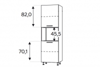 vysoká skříňka kuchenny Kammono F11 SDPK60/71 do zabudowy piekarnika kompaktowego KAMMONO F11 SDPK60/71 - regál kuchenny do zabudowy piekarnika kompaktowego