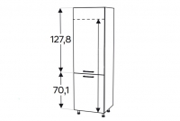 KAMMONO F11 SL60/71 - regál kuchenny do zabudowy lodowki KAMMONO F11 SL60/71 - regál kuchenny do zabudowy lodowki